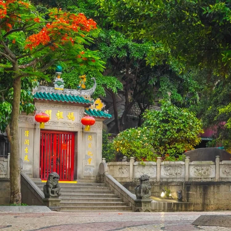 澳门妈阁庙传统建筑外观